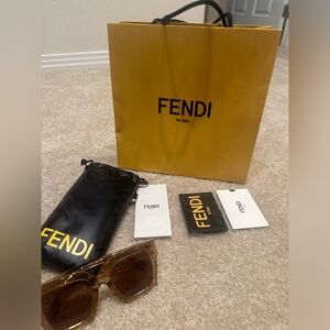 Fendi Roma Beige Gold Sunglasses shades